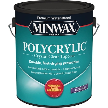 Minwax Polycrylic 1 Gal. Satin Water Based Protective Finish 13333000